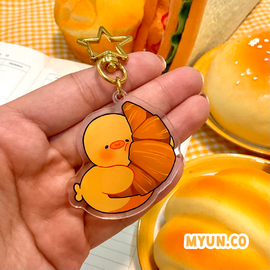 Croissant Acrylic Keychain (Clearance)