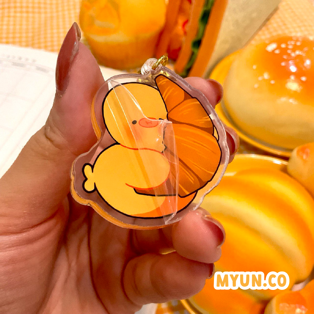 Croissant Acrylic Keychain (Clearance)