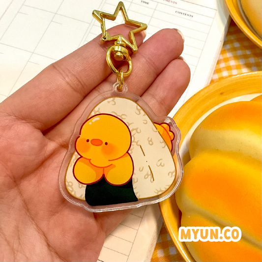 Stuck In Onigiri Acrylic Keychain (Clearance)