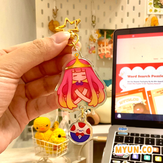 Bubblegum Epoxy Keychain