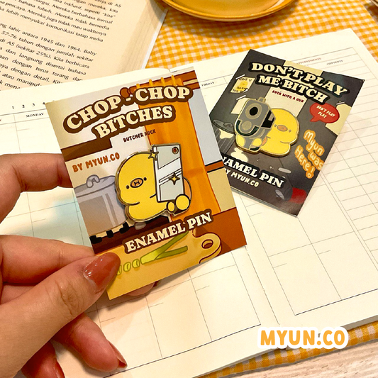 Chop Chop Bitches Enamel Pin