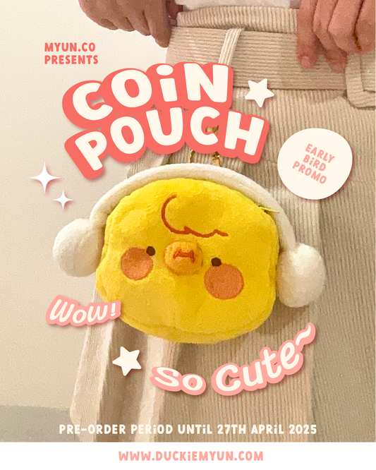 [Early Bird Sale] 🐤 Myun With Headphones Coin Pouch! ✨ PRE-ORDER ✨