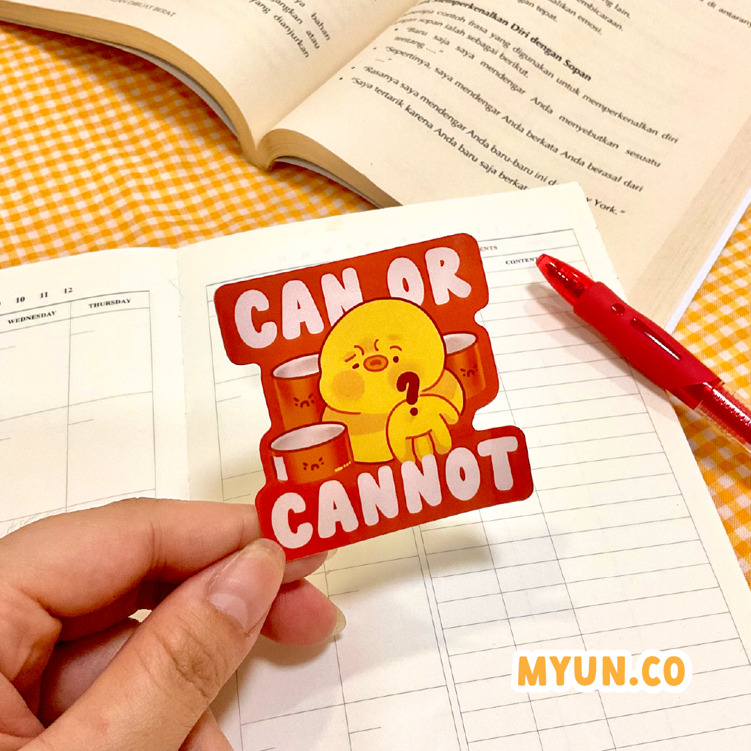 Can Or Cannot Waterproof Die Cut Sticker