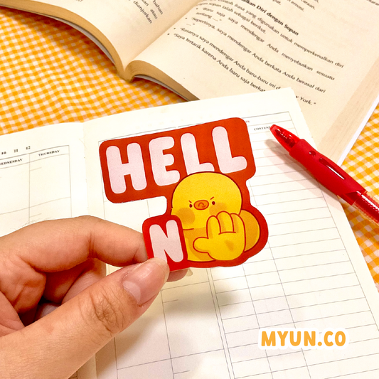 Hell No Waterproof Die Cut Sticker