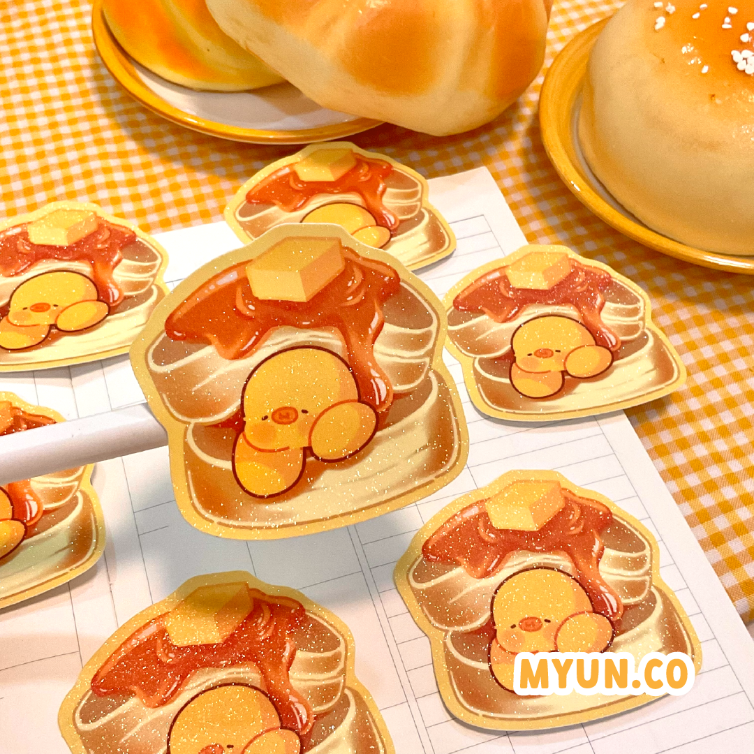 Honey Pancake Waterproof Die Cut Sticker