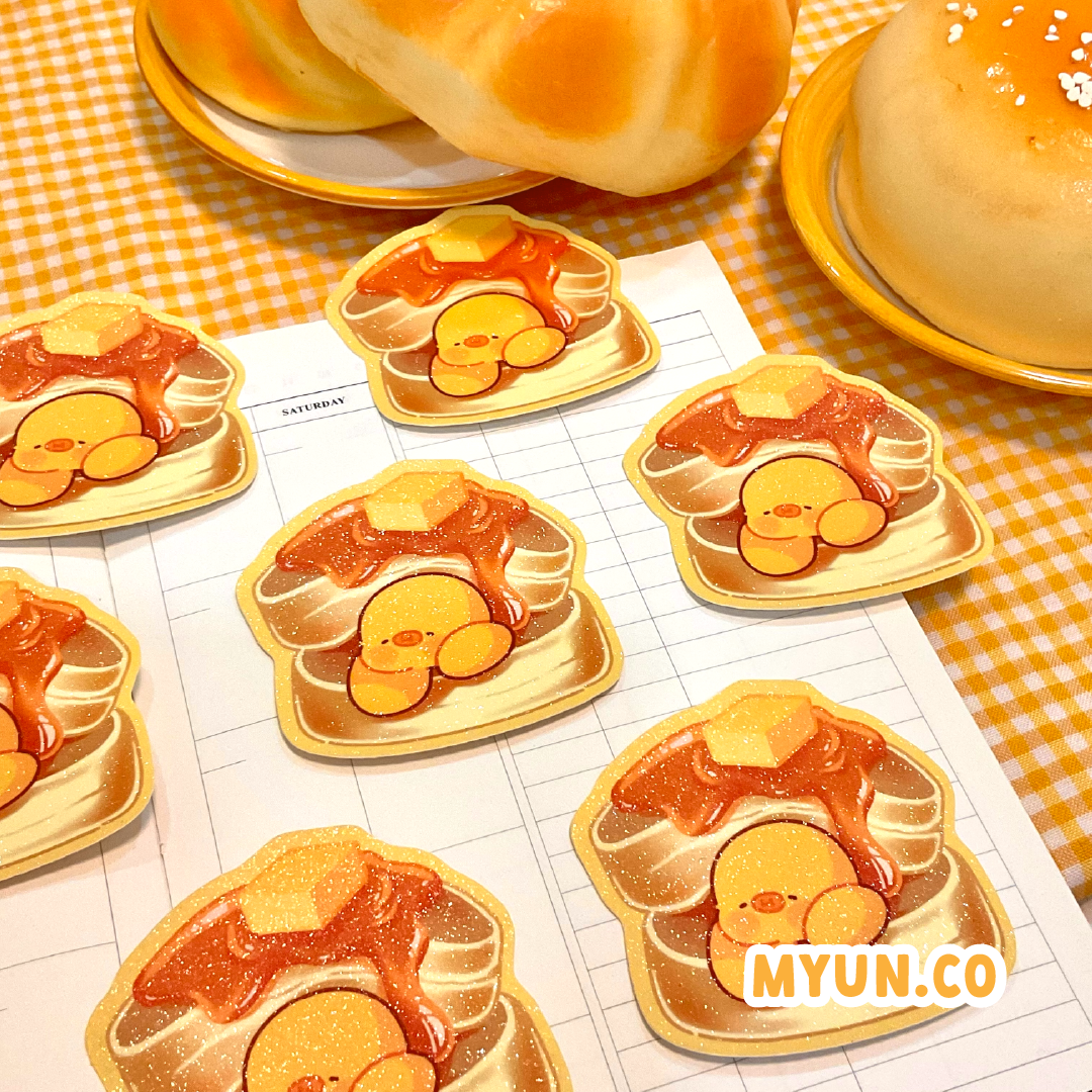 Honey Pancake Waterproof Die Cut Sticker