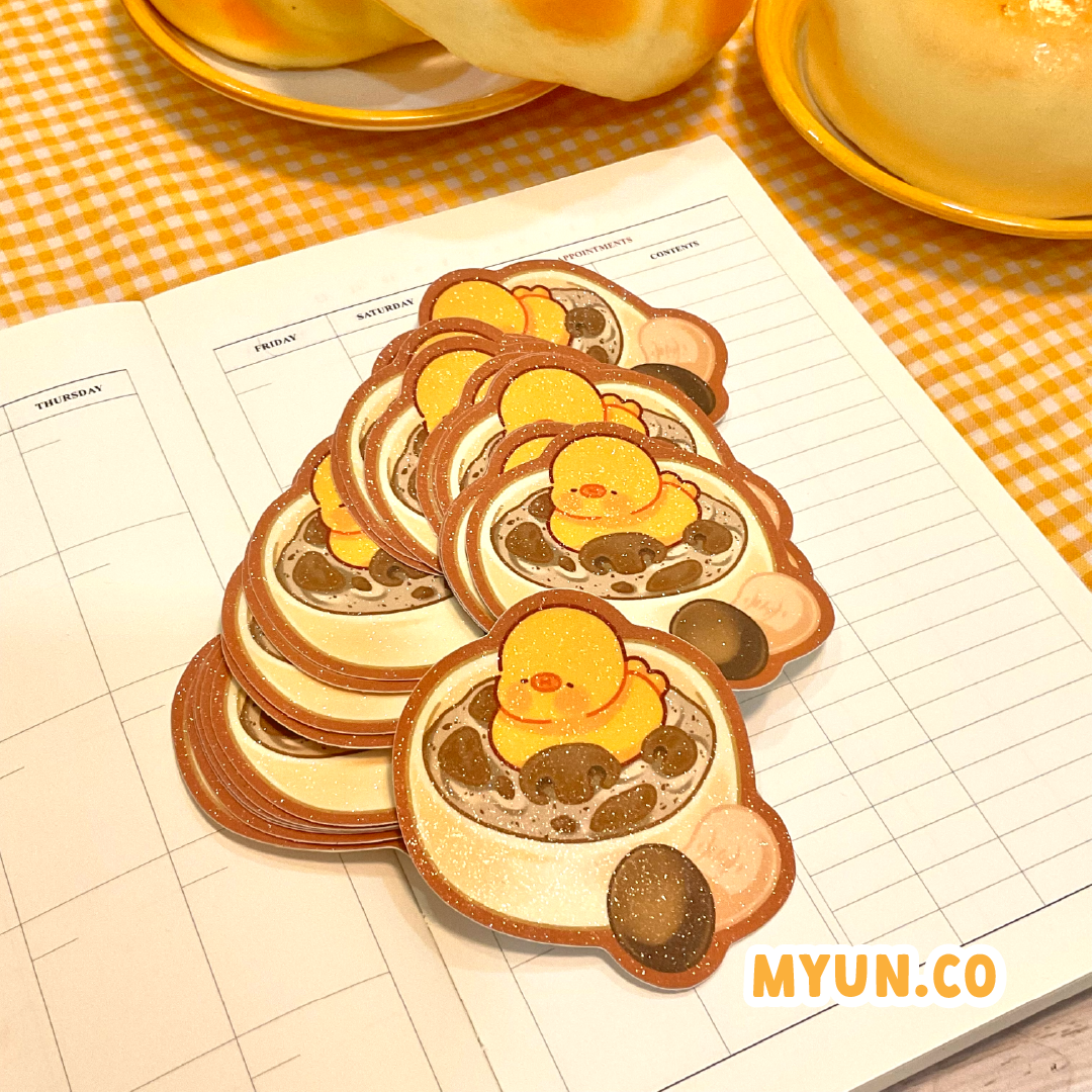 Mushroom Soup Waterproof Die Cut Sticker