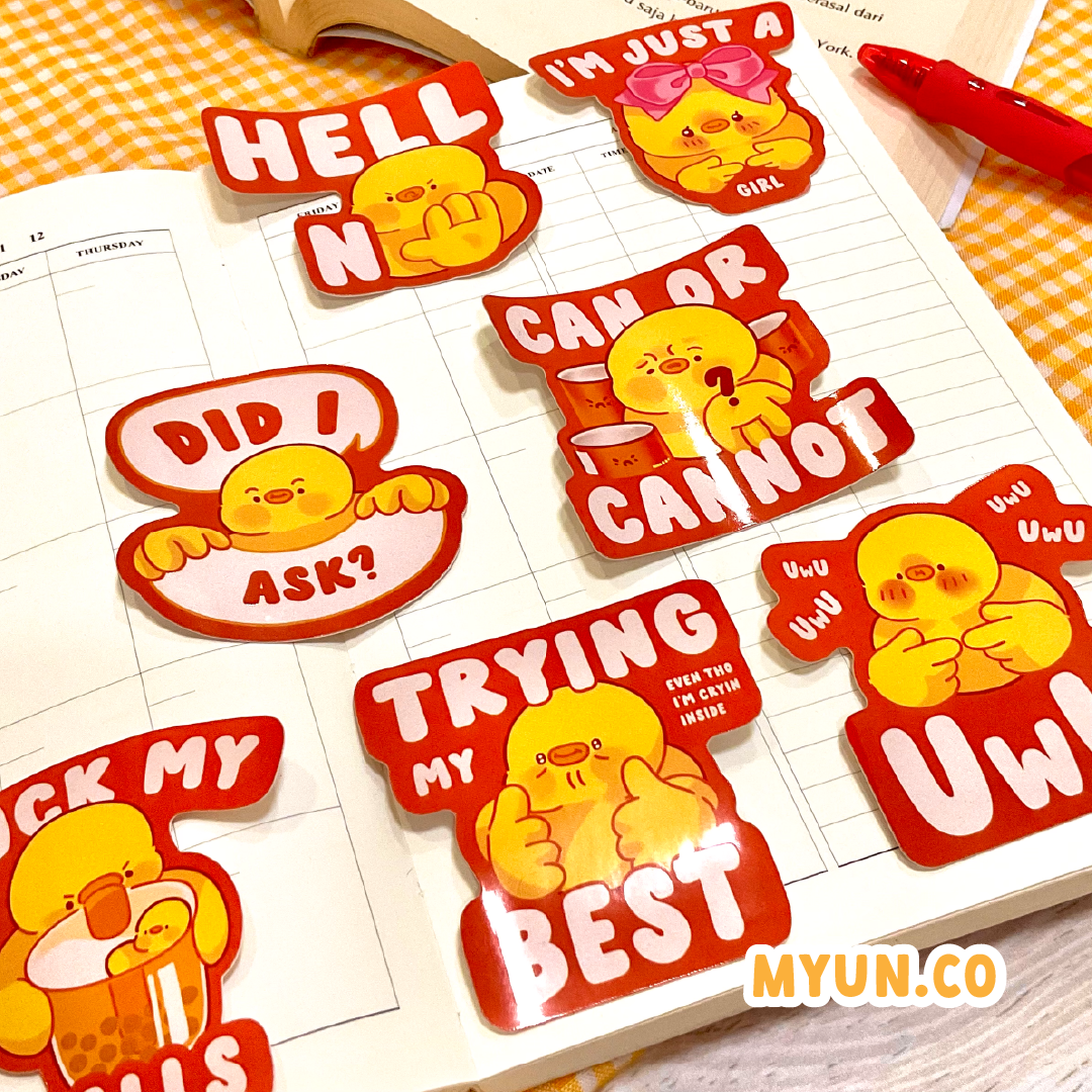 Ketchup With U Later Waterproof Die Cut Sticker