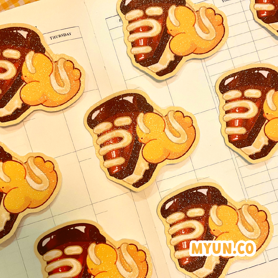 Chocolate Cake Waterproof Die Cut Sticker