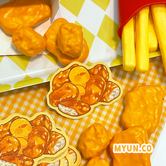 Crispy Nuggets Waterproof Die Cut Sticker