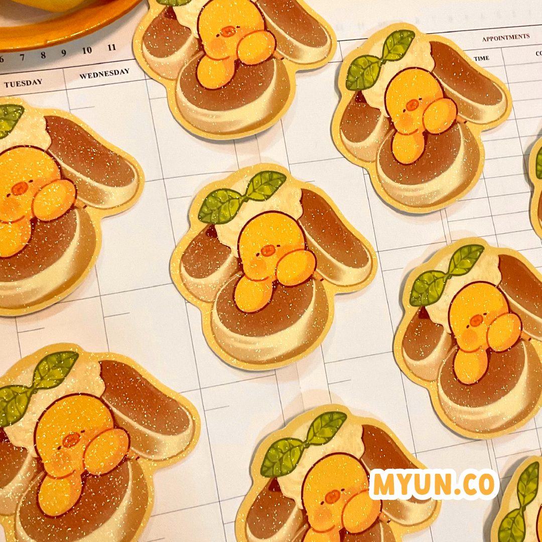 Pancake No Sugar Waterproof Die Cut Sticker