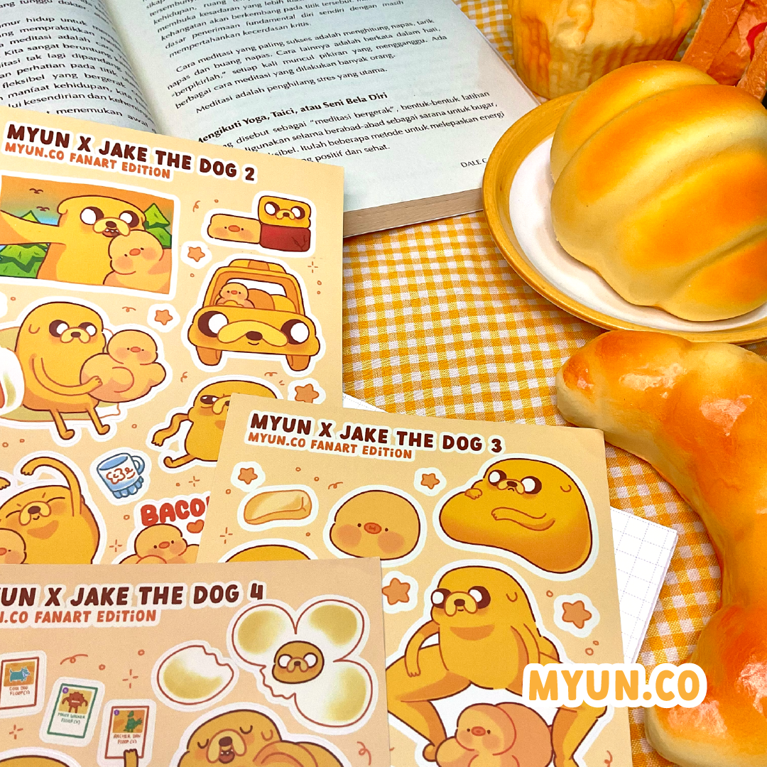 Jake The Dog Waterproof Sticker Sheet