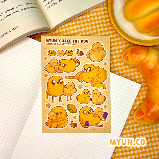 Jake The Dog Waterproof Sticker Sheet