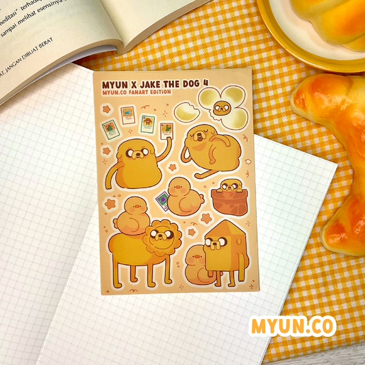 Jake The Dog 4 Waterproof Sticker Sheet