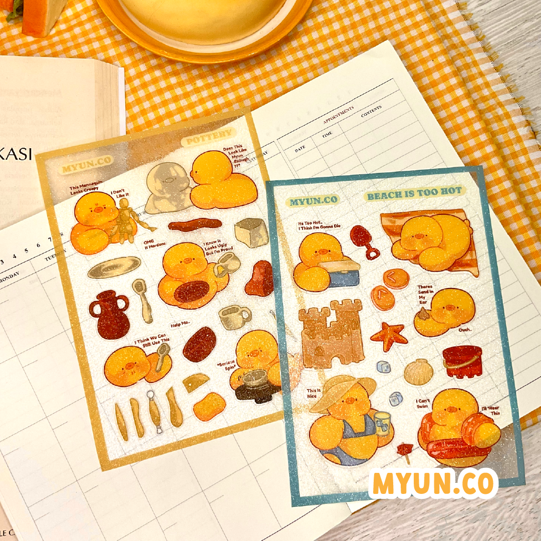 Pottery Waterproof Transparent Sticker Sheet